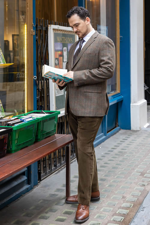 Tweed jacket and cord trousers